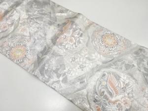 佐賀錦　絵皿に鳳凰・華紋織り出し　袋帯